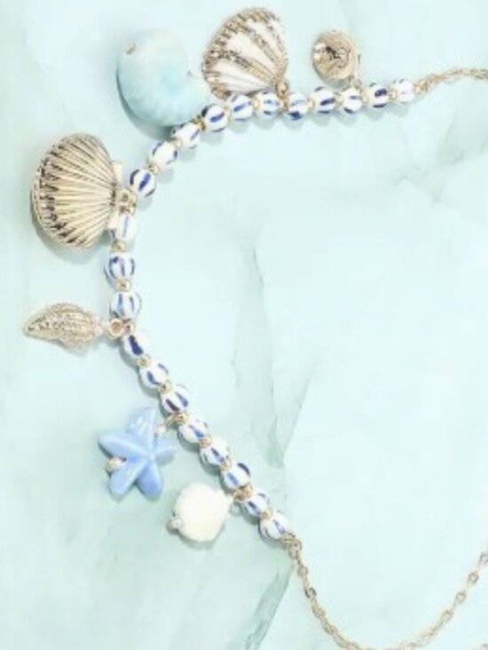 Jewelry - Ocean 🌊 Inspired Pendant Coastal Charm Beaded Necklace